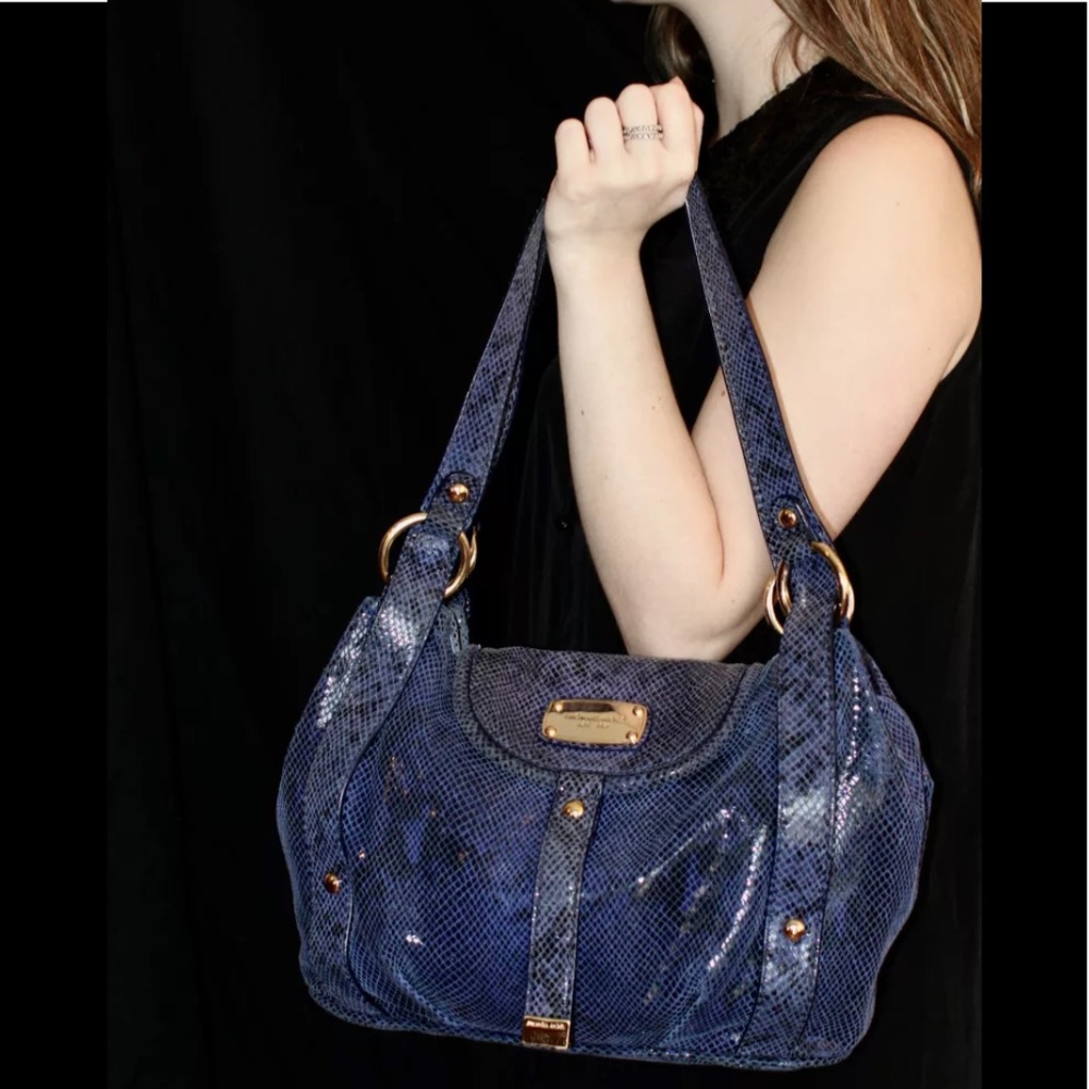 Michael Kors Purple Snakeskin Python Leather Tote - image 2